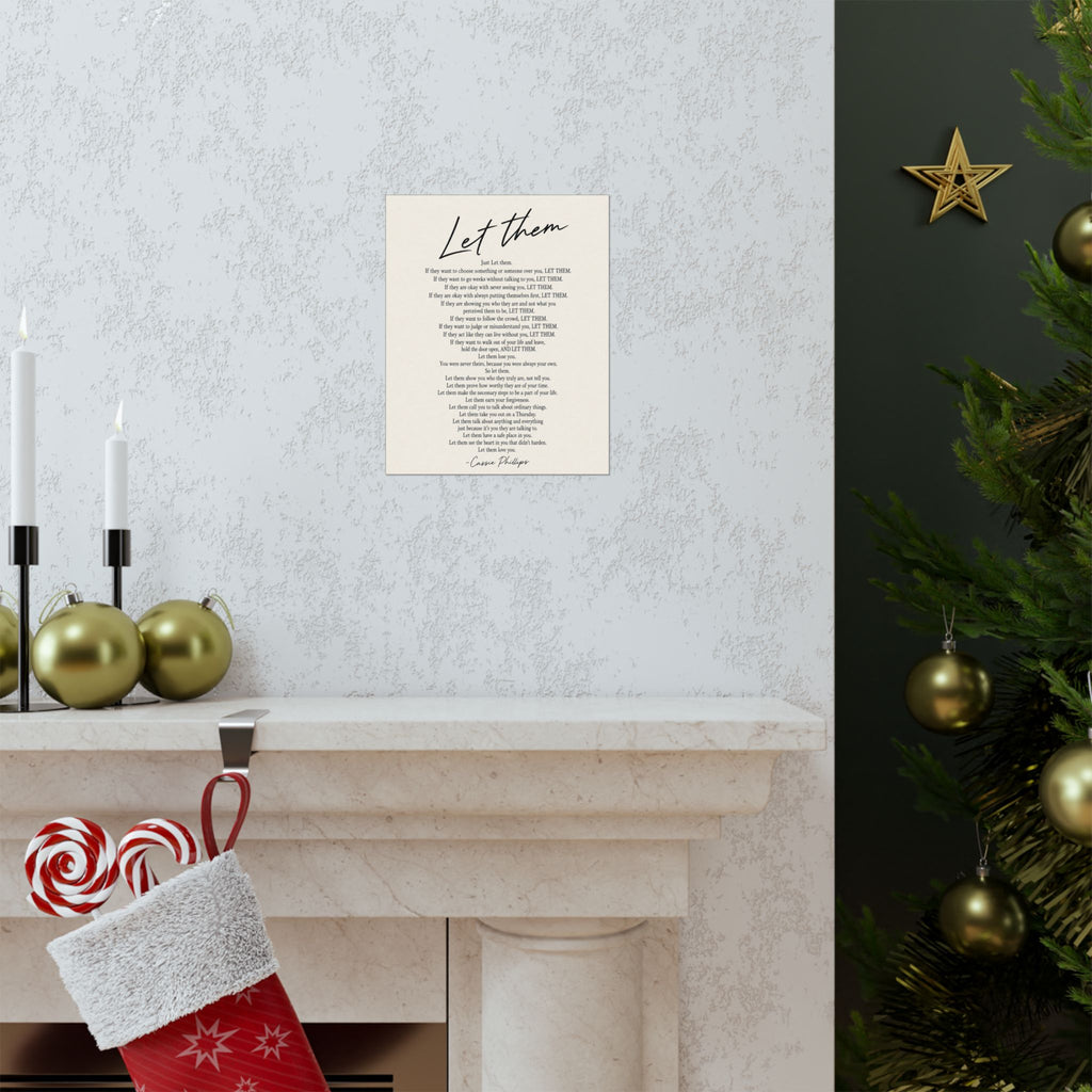Cassie Phillips' "Let Them" Poem - Matte Vertical Poster