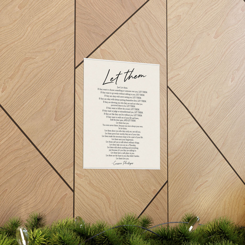 Cassie Phillips' "Let Them" Poem - Matte Vertical Poster