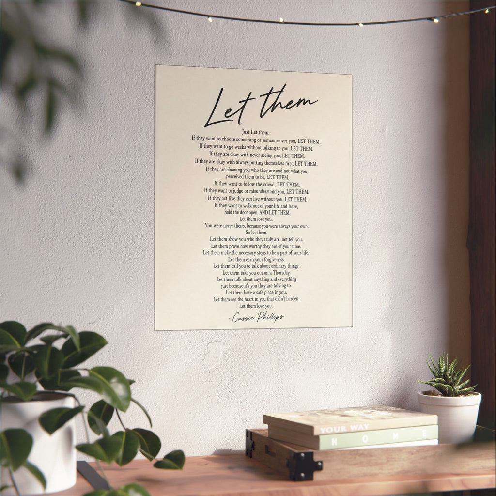 Cassie Phillips' "Let Them" Poem - Matte Vertical Poster