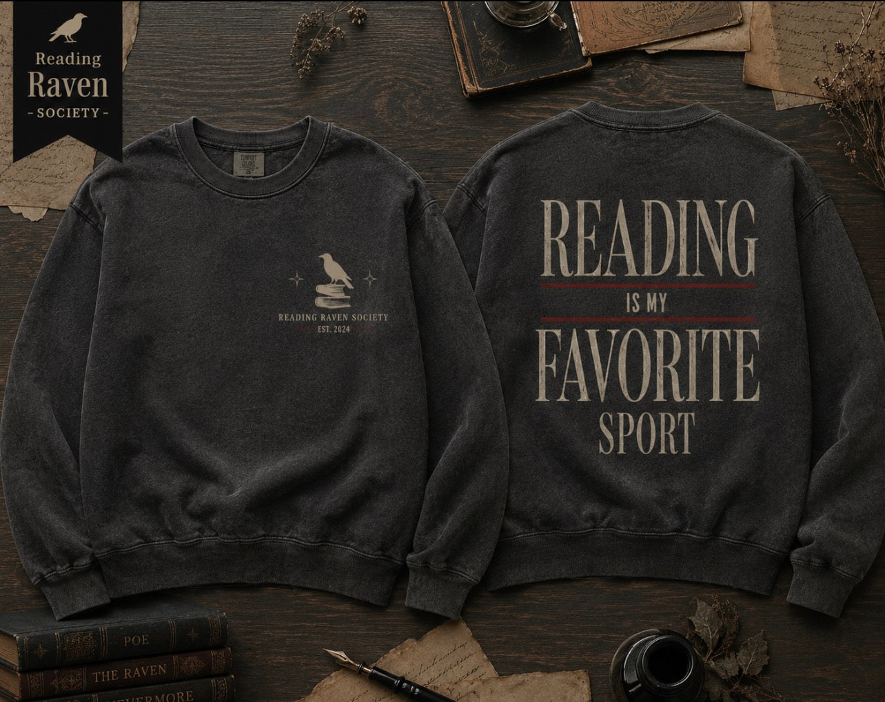 Reading Raven Sporty Logo Sweater